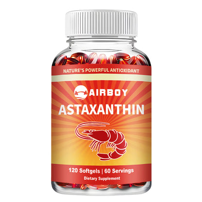 Astaxanthin Supplement - Heart Health, Accelerates Metabolism, Supporting Eye, Joint & Skin Health - 120 Capsules